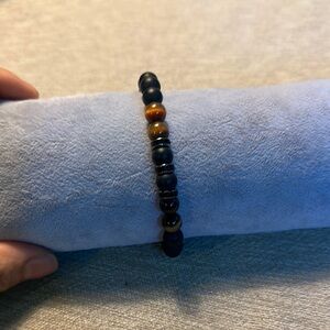 Elegant protection Black and Brown Beaded Bracelet
